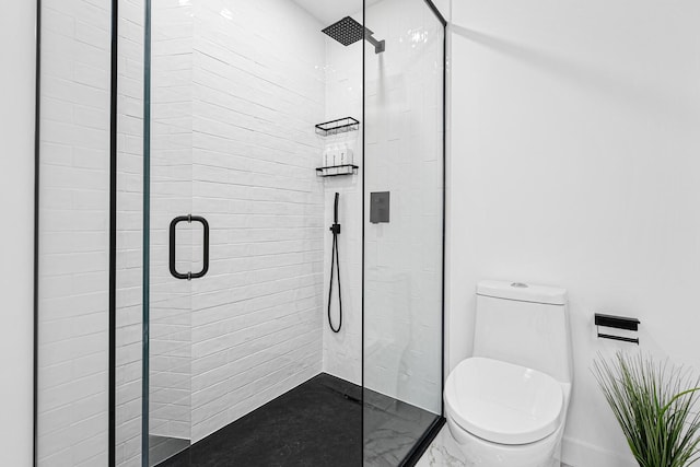 4532 Waubansie Ln, Lisle, IL 60532 - full bathroom featuring a shower stall and toilet