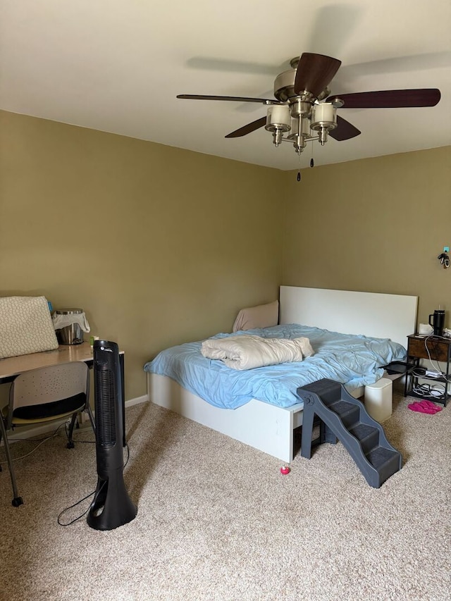 352 Bay Dr, Itasca, IL 60143 - carpeted bedroom featuring ceiling fan