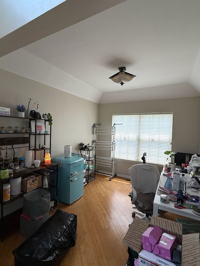 352 Bay Dr, Itasca, IL 60143 - office space featuring vaulted ceiling and light wood finished floors