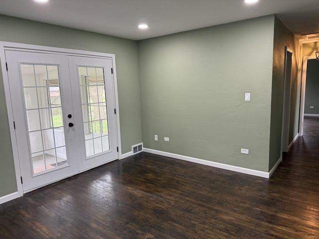 656 Springfield Ave, Joliet, IL 60435 - doorway featuring french doors, dark wood-style flooring, and recessed lighting