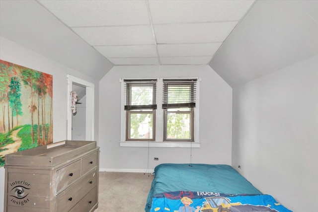 5716 W 64th Pl, Chicago, IL 60638 - bedroom with light colored carpet and vaulted ceiling