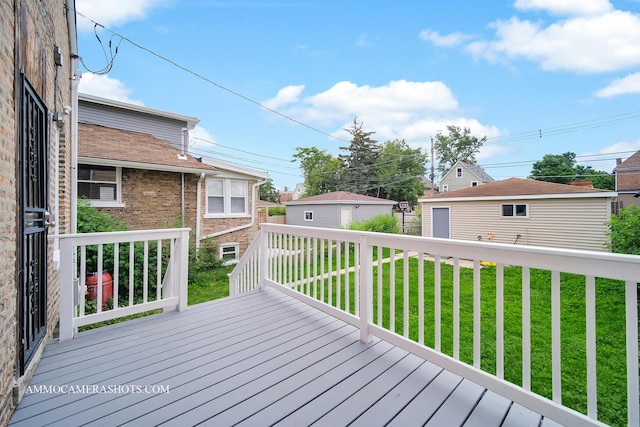 5029 W Superior St, Chicago, IL 60644 - wooden deck with a yard and a residential view