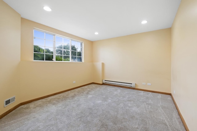 8004 Windsor Dr Unit 8004, Darien, IL 60561 - carpeted empty room with a baseboard heating unit and recessed lighting