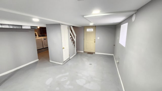 8127 S Blackstone Ave, Chicago, IL 60619 - finished basement featuring separate washer and dryer and stairs