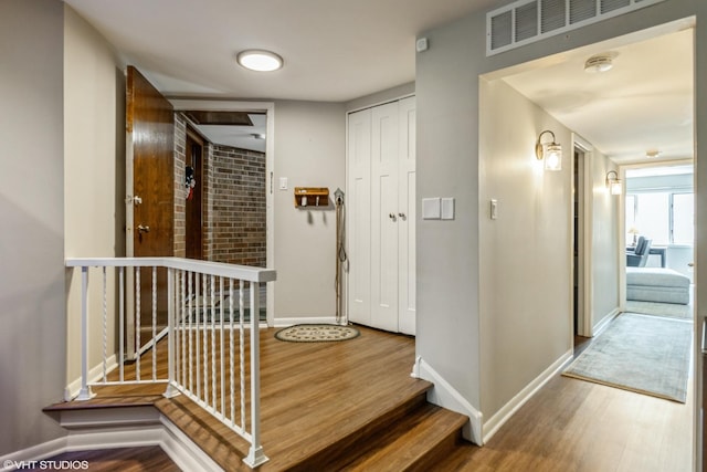 7930 W Lakeview Ct Unit 2A, Palos Heights, IL 60463 - hall with wood finished floors and stairway