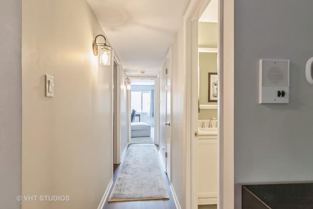 7930 W Lakeview Ct Unit 2A, Palos Heights, IL 60463 - hall with a sink and wood finished floors