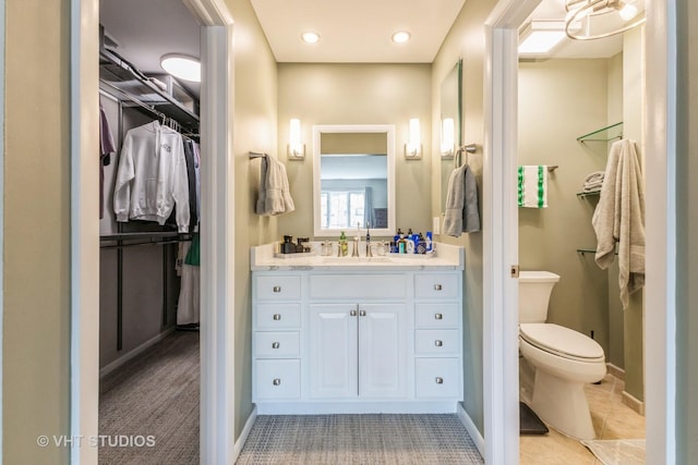 7930 W Lakeview Ct Unit 2A, Palos Heights, IL 60463 - full bathroom with vanity and a walk in closet