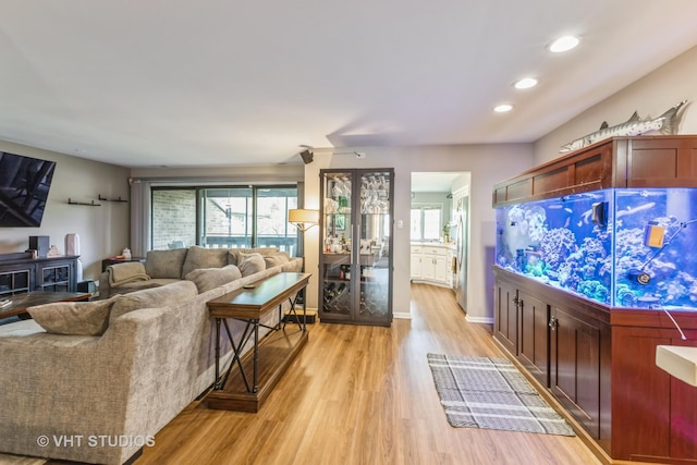 7930 W Lakeview Ct Unit 2A, Palos Heights, IL 60463 - living room with light wood finished floors and recessed lighting