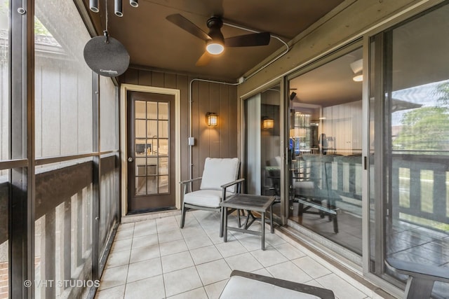 7930 W Lakeview Ct Unit 2A, Palos Heights, IL 60463 - sunroom / solarium with ceiling fan and healthy amount of natural light