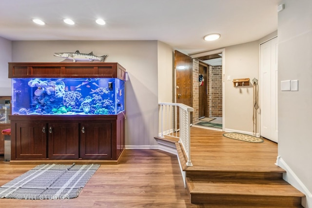 7930 W Lakeview Ct Unit 2A, Palos Heights, IL 60463 - interior space featuring wood finished floors, stairway, and recessed lighting