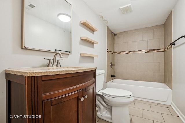 5155 W George St, Chicago, IL 60641 - bathroom with vanity, tile patterned flooring, and bathing tub / shower combination