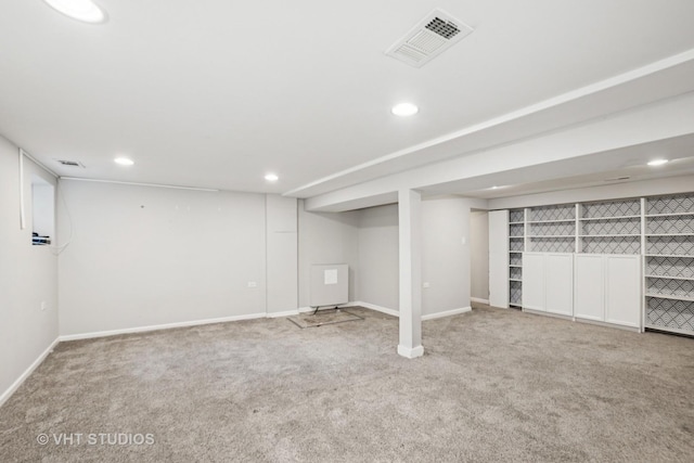 5155 W George St, Chicago, IL 60641 - finished below grade area with carpet flooring and recessed lighting
