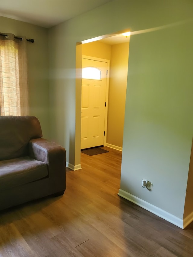 4917 Prairie Ave, Mchenry, IL 60050 - living area with wood finished floors and baseboards