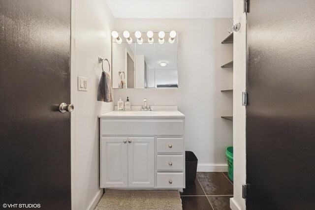 1221 N Dearborn St Unit 608S, Chicago, IL 60610 - bathroom with vanity and tile patterned flooring