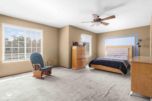 1644 Bridle Post Dr Unit 1644, Aurora, IL 60506 - carpeted bedroom with baseboards and a ceiling fan