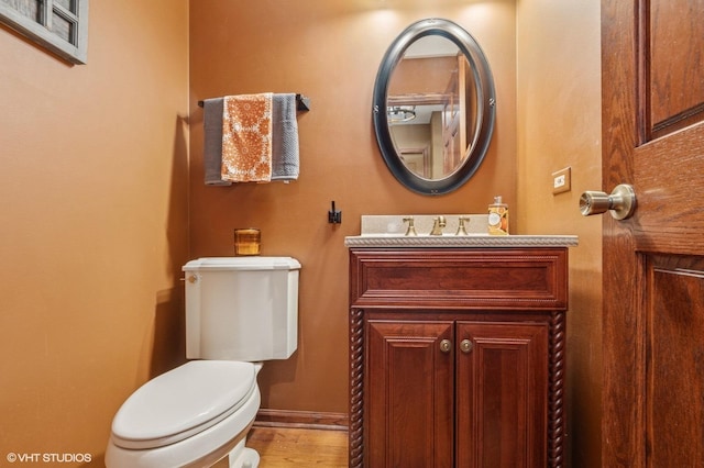 9228 S 55th Ct, Oak Lawn, IL 60453 - half bath with vanity and wood finished floors