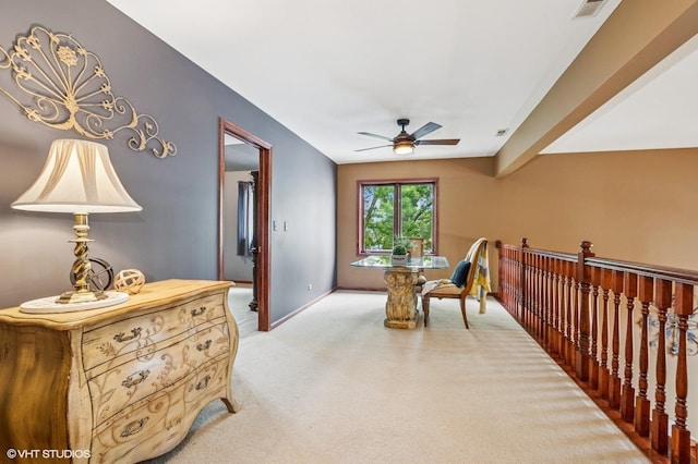 9228 S 55th Ct, Oak Lawn, IL 60453 - interior space with ceiling fan and light carpet