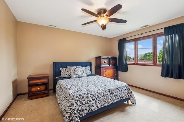 9228 S 55th Ct, Oak Lawn, IL 60453 - carpeted bedroom featuring baseboards and a ceiling fan