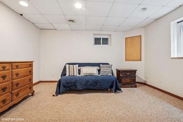 9228 S 55th Ct, Oak Lawn, IL 60453 - bedroom with light colored carpet and a paneled ceiling