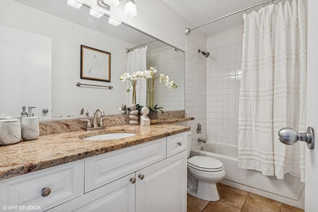3660 N Lake Shore Dr Unit 4502, Chicago, IL 60613 - full bathroom with vanity, shower / bath combo with shower curtain, and tile patterned floors