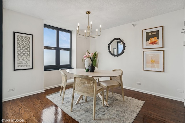 3660 N Lake Shore Dr Unit 4502, Chicago, IL 60613 - dining space with a chandelier, wood finished floors, and a textured ceiling