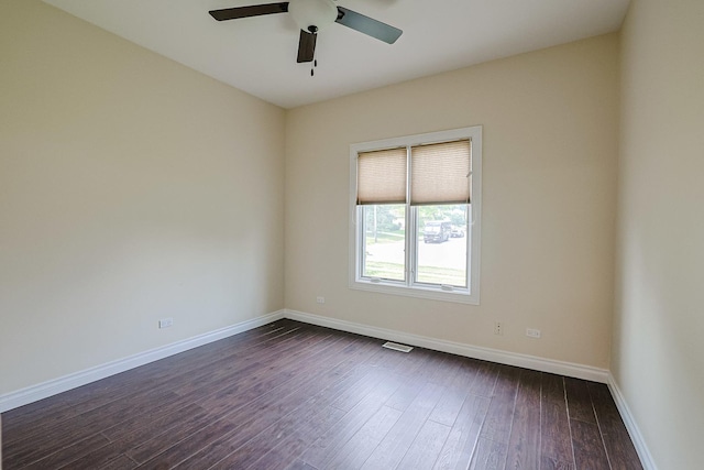 200 Ahmed Ct, Glendale Heights, IL 60139 - spare room featuring ceiling fan and dark wood-style flooring