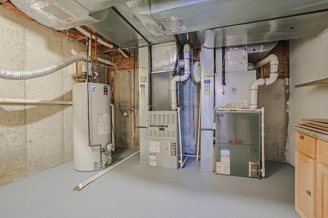 200 Ahmed Ct, Glendale Heights, IL 60139 - utility room featuring gas water heater and heating unit