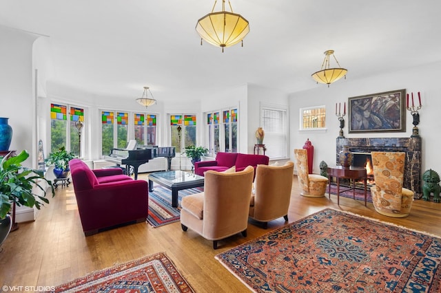 1116 W N Shore Ave Unit 2, Chicago, IL 60626 - living area featuring wood finished floors and a fireplace