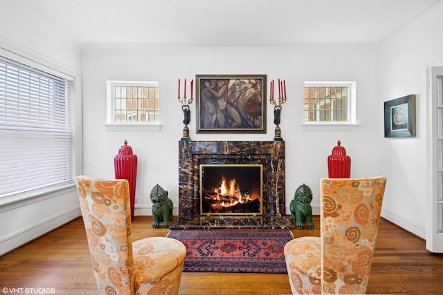 1116 W N Shore Ave Unit 2, Chicago, IL 60626 - living area with wood finished floors, healthy amount of natural light, and a high end fireplace