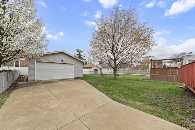 3043 W 96th Pl, Evergreen Park, IL 60805 - view of yard with a garage and an outbuilding