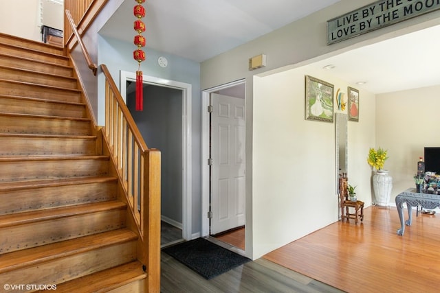852 Pamela Dr, Bensenville, IL 60106 - staircase featuring wood finished floors
