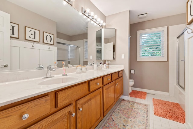 661 Regal Ln, Algonquin, IL 60102 - bathroom with double vanity and tile patterned floors