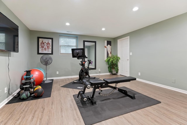 661 Regal Ln, Algonquin, IL 60102 - exercise area with wood finished floors and recessed lighting