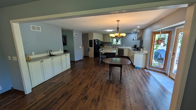 5N119 Mary Ct, Saint Charles, IL 60175 - dining space with a chandelier, dark wood finished floors, healthy amount of natural light, and recessed lighting