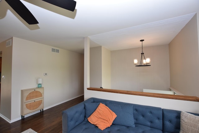 1116 Oakleaf Ave, Mchenry, IL 60051 - living room with wood finished floors and a chandelier