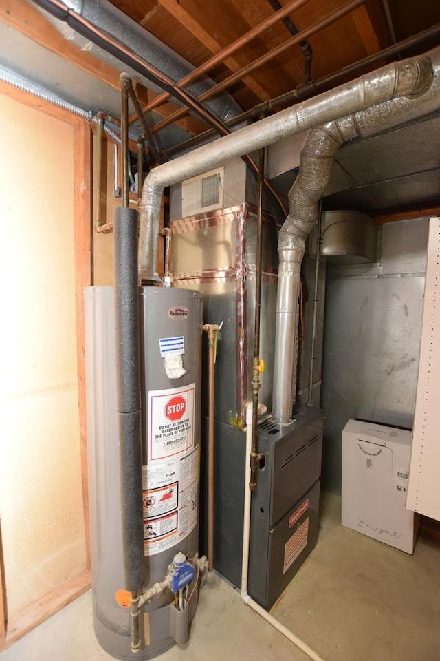 1116 Oakleaf Ave, Mchenry, IL 60051 - utility room featuring water heater and heating unit