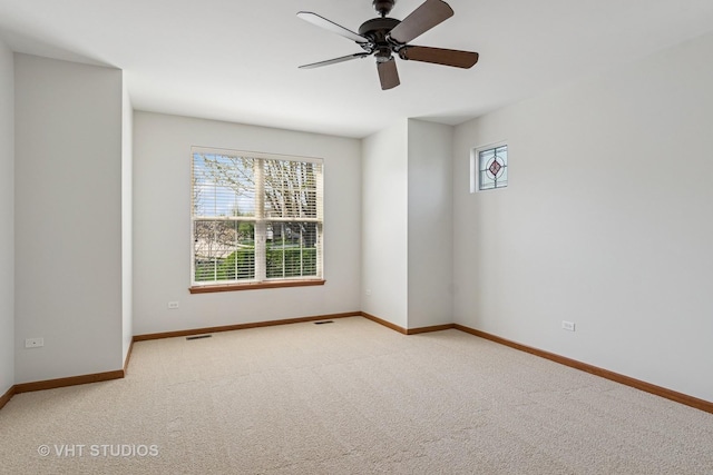 4120 Idlewild Ln, Naperville, IL 60564 - spare room with ceiling fan and light colored carpet
