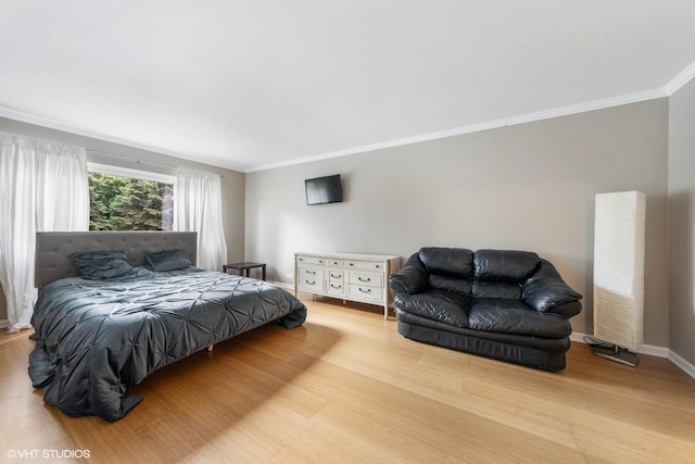 340 Claymoor Rd Unit 2B, Hinsdale, IL 60521 - bedroom featuring ornamental molding and wood finished floors