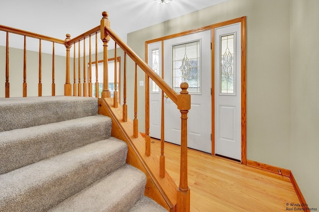 646 Schooner Ln, Elk Grove Village, IL 60007 - staircase featuring wood finished floors and baseboards