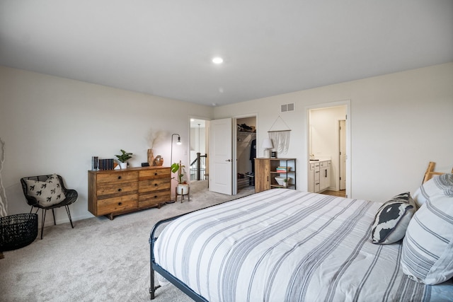 1462 Keller St, Elburn, IL 60119 - bedroom with a walk in closet, carpet, a closet, and ensuite bath