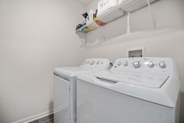 1462 Keller St, Elburn, IL 60119 - laundry area featuring separate washer and dryer and baseboards