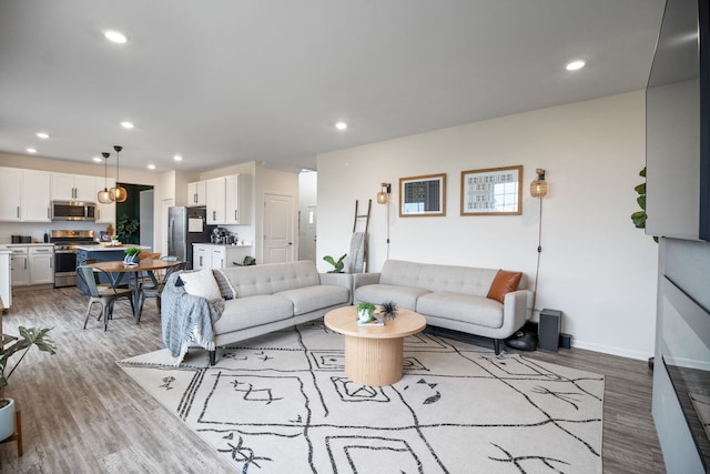 1462 Keller St, Elburn, IL 60119 - living room with light wood-style floors and recessed lighting
