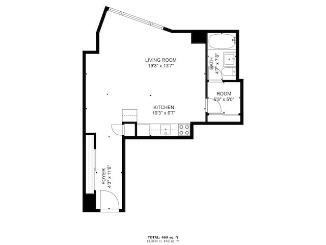 3100 N Lake Shore Dr Unit 413, Chicago, IL 60657 - view of floor plan / room layout