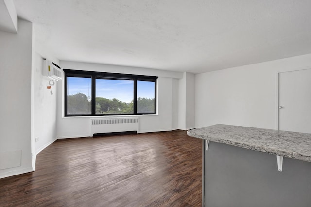 3100 N Lake Shore Dr Unit 413, Chicago, IL 60657 - unfurnished living room featuring radiator and dark wood-type flooring