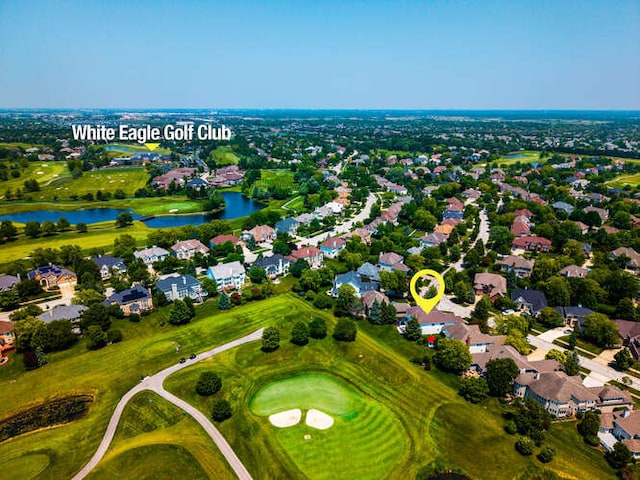 3527 Scottsdale Cir, Naperville, IL 60564 - aerial view of residential area with a large body of water and a golf club