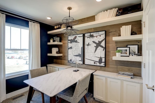 1058 E Oakton St, Des Plaines, IL 60018 - home office with a chandelier and recessed lighting