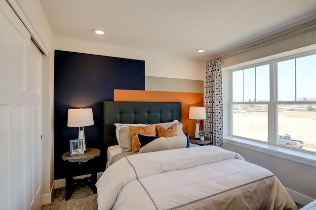 1058 E Oakton St, Des Plaines, IL 60018 - carpeted bedroom featuring recessed lighting and a closet