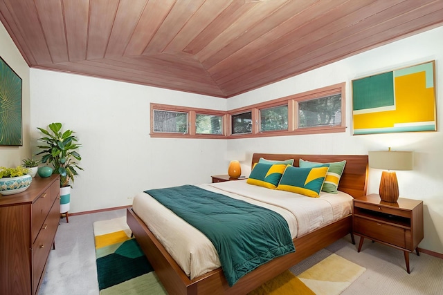 1020 S Knight Ave, Park Ridge, IL 60068 - carpeted bedroom with wood ceiling and lofted ceiling