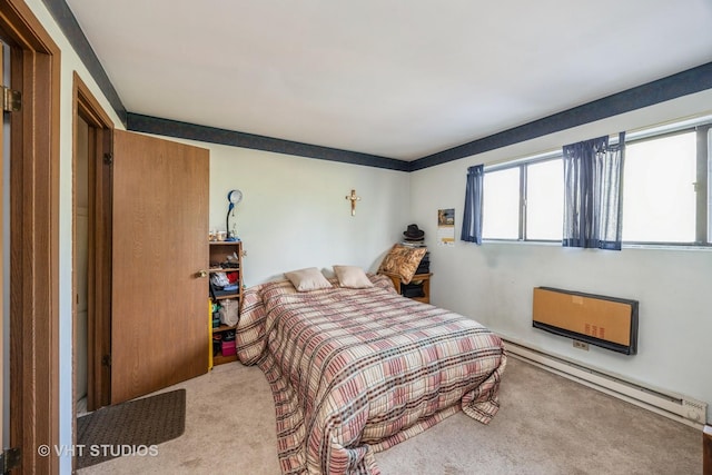 4436 Arbor Cir Unit 4, Downers Grove, IL 60515 - bedroom with baseboard heating and carpet floors