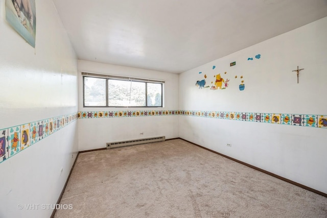 4436 Arbor Cir Unit 4, Downers Grove, IL 60515 - carpeted empty room with a baseboard heating unit and baseboards